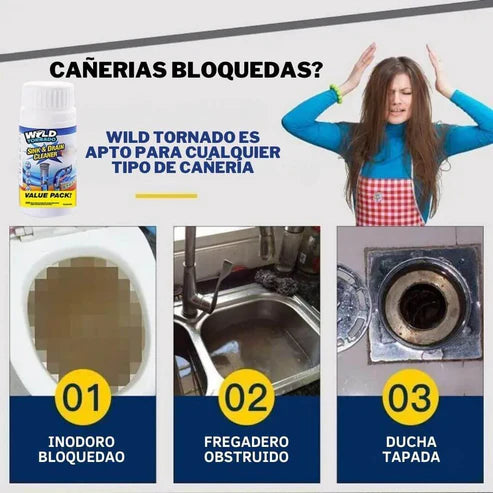 DESTAPA CAÑERÍAS WILD TORNADO 🚽 OFERTA 2x1