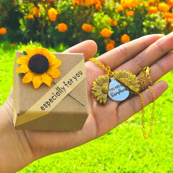 Collar girasol ¨TÚ ERES MI SOL¨🌻