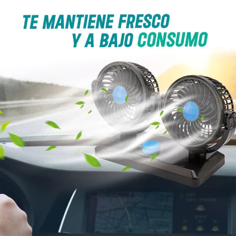 Ventilador 2 en 1 Para Carro Giratorio 360