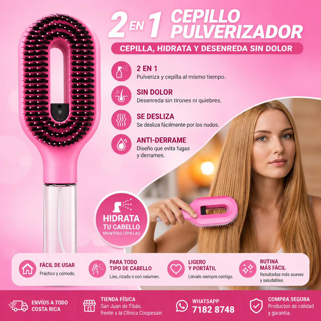 Cepilla y aplica tu producto de forma más práctica