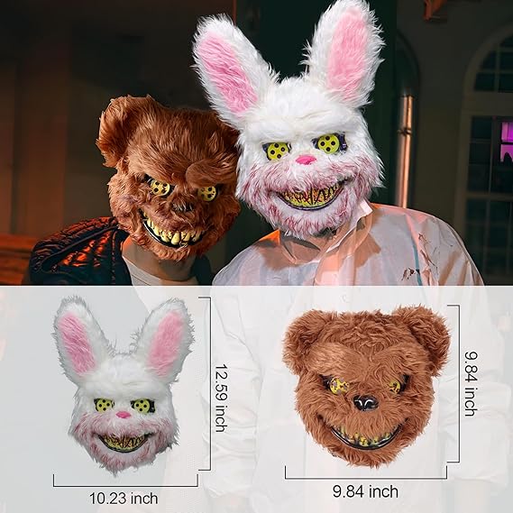 Máscaras de Oso y Conejo Escalofriantes