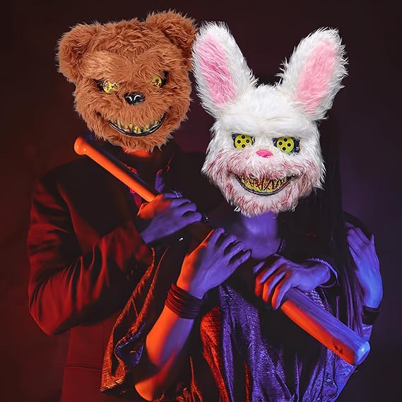 Máscaras de Oso y Conejo Escalofriantes