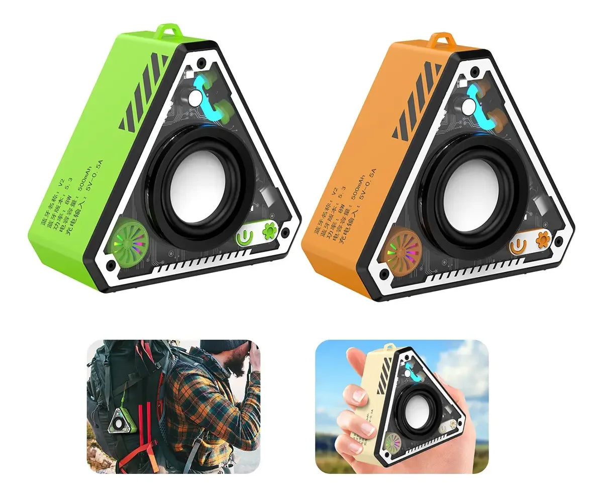 Bocina Bluetooth Transparente con Luces RGB