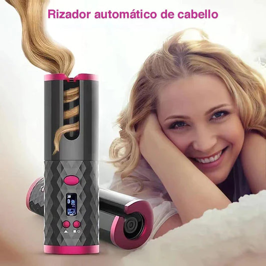 RIZADOR DE CABELLO AUTOMÁTICO PORTÁTIL RECARGABLE