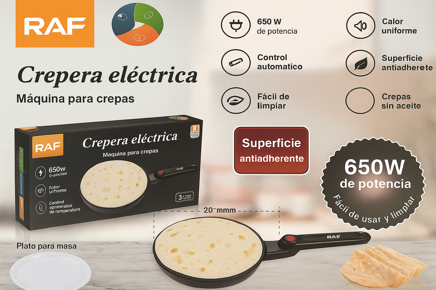 MAQUINA PARA HACER CREPAS
