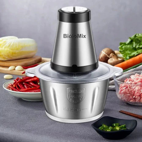 ¡Despídete del esfuerzo en la cocina! Molino Picador Eléctrico 2L de Acero Inoxidable