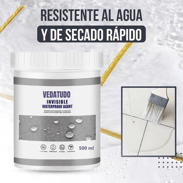 1 KG Sellador Impermeabilizante Invisible Durabilidad de 10 Años + brocha